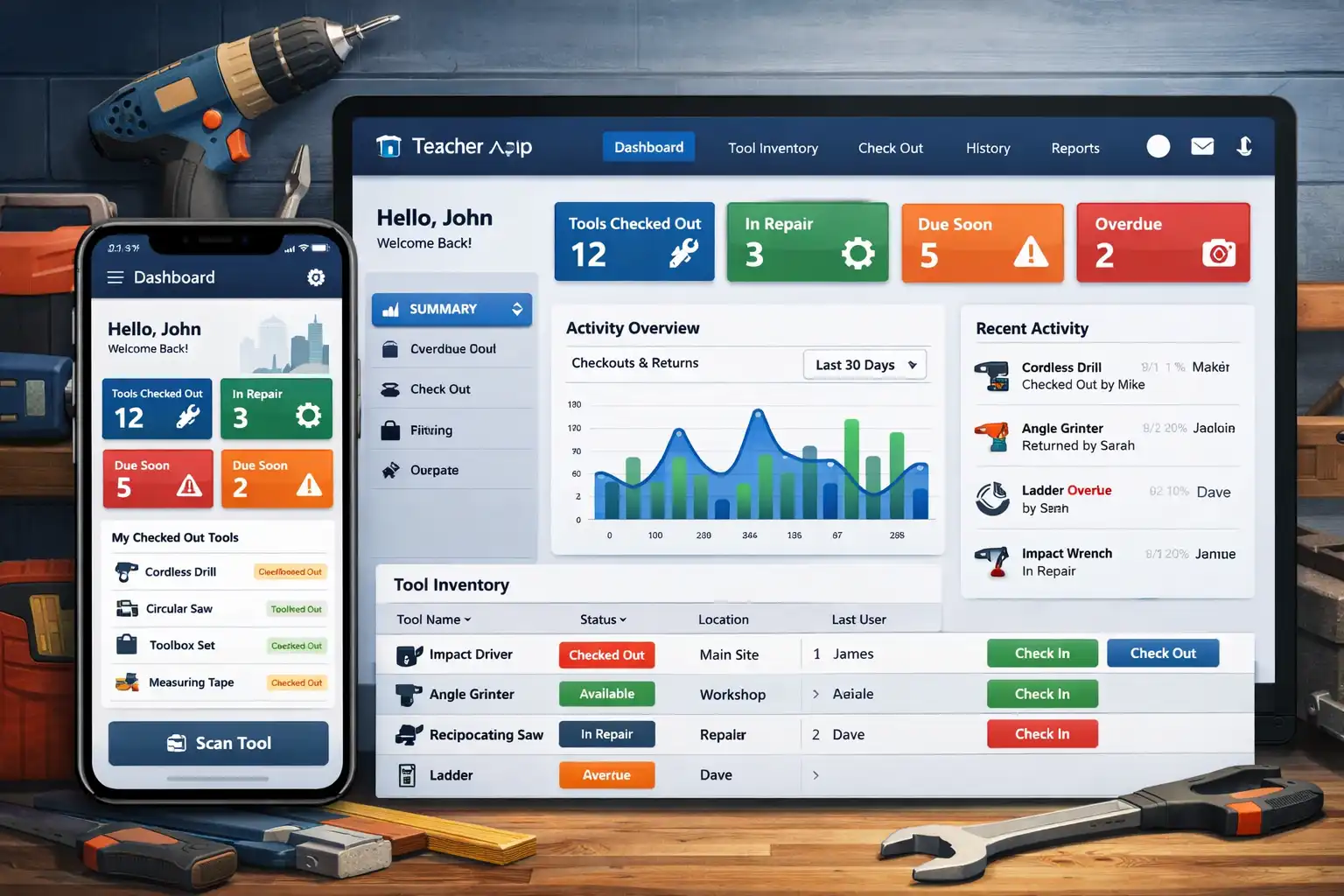 Tool / Tracker App preview